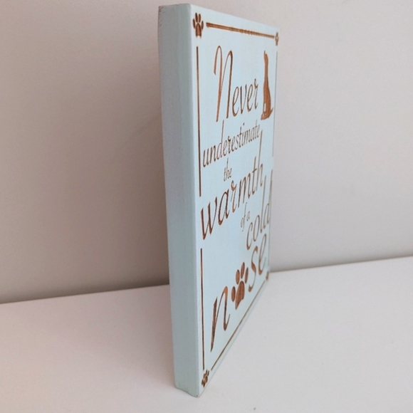 NEW FIRE & PINE Dog Lover Owner Artisan Wall Art Carolina USA Wood Seafoam Green - Picture 2 of 11